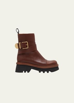 Owena Leather Buckle Boots