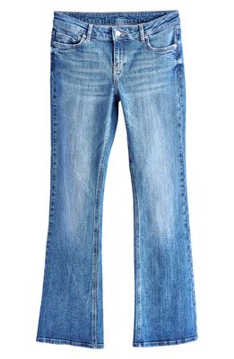 OWN Vented Low Rise Stretch Flare Jeans in Mid Authentic