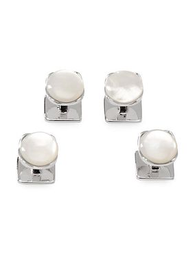 Ox And Bull Trading Co. Sterling Silver & Mother-Of-Pearl Studs
