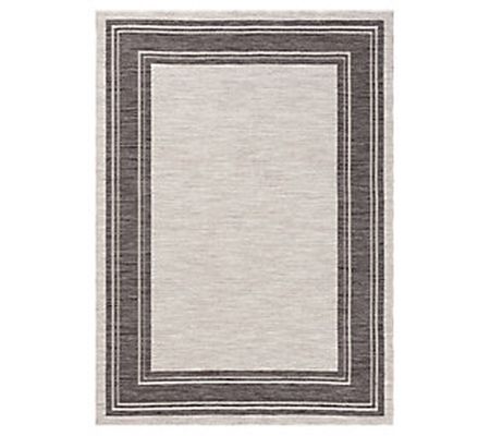 Ox Bay Bordered PET Indoor/Outdoor Area Rug, 7' 0" x 8'10"