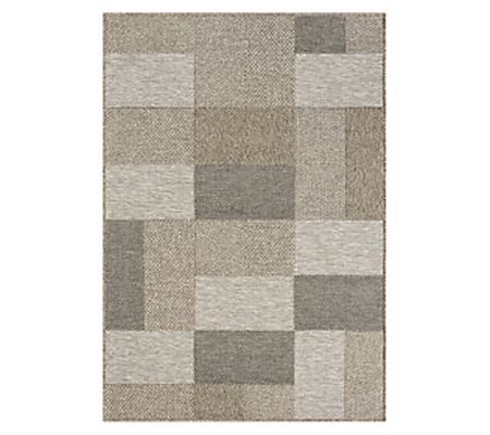 Ox Bay Colleen Patchwork Indoor/Outdoor Area Ru , 7'10" x 9'6"
