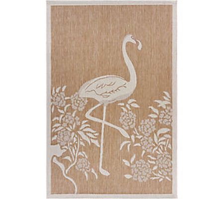 Ox Bay Flamingo Indoor/Outdoor Catalina Rug 7'9 " x 9'9"