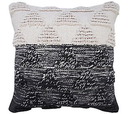 Ox Bay Geometric Textured Triangle Throw Pillow