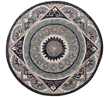 Ox Bay Monroe Prism Medallion Round Rug 3'Diam Round