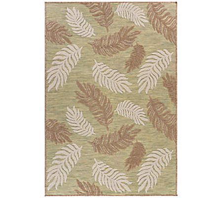 Ox Bay Tropical Leaf Indoor/Outdoor 5' x 7' Ret reat Rug