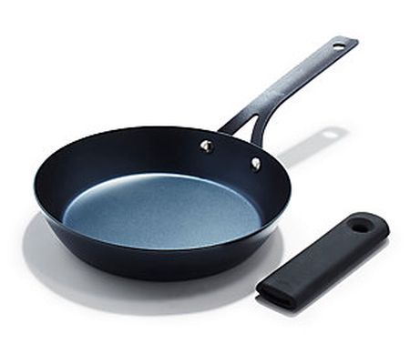 OXO 8" Black Steel Fry Pan with Silicone Sleeve