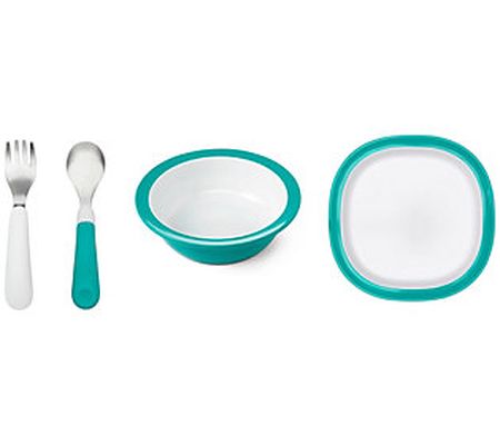 OXO Tot Melamine Plate, Melamine Bowl, and Fork and Spoon Set