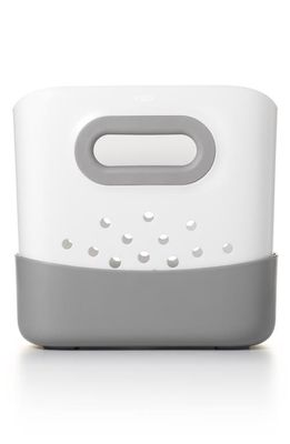 OXO Tot Stand Up Bath Toy Bin in White And Grey