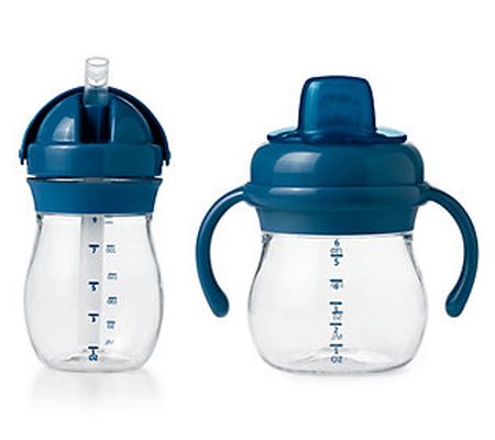 OXO Tot Transitions 6-oz Soft Spout Cup and 9-o z Straw Cup