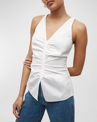 Oya Tailored Stretch Cotton Tank Top