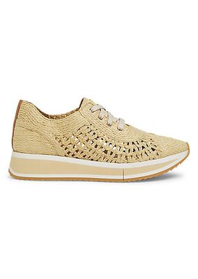 Ozan2 Woven Raffia Low-Top Sneakers