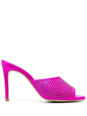 P.A.R.O.S.H. 110mm crystal-embellished mules - Pink