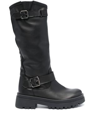 P.A.R.O.S.H. 45mm knee-length leather boots - Black