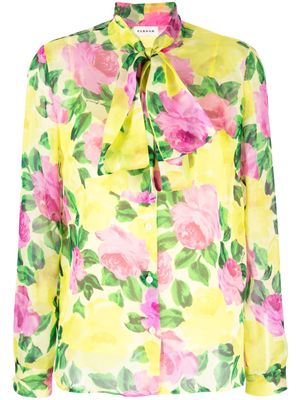 P.A.R.O.S.H. all-over floral print blouse - Yellow