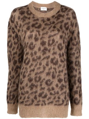 P.A.R.O.S.H. animal-print knitted top - Brown