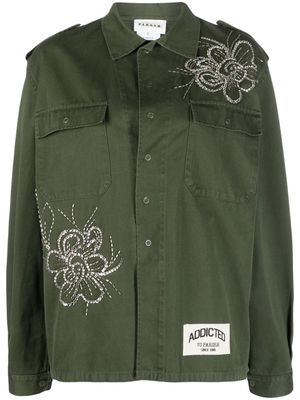 P.A.R.O.S.H. beaded cotton shirt jacket - Green
