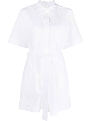 P.A.R.O.S.H. belted cotton playsuit - White