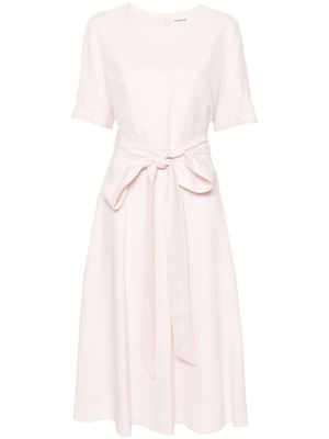 P.A.R.O.S.H. belted flared midi dress - Pink