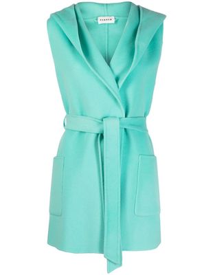 P.A.R.O.S.H. belted mid-length coat - 051 GREEN