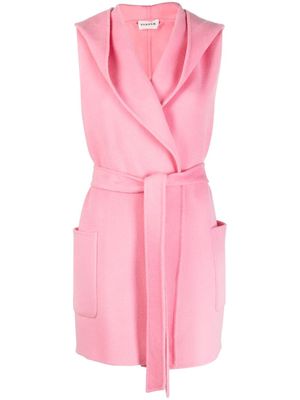 P.A.R.O.S.H. belted mid-length coat - Pink