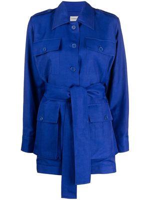 P.A.R.O.S.H. belted shirt jacket - Blue
