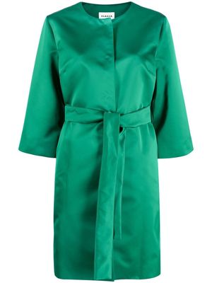 P.A.R.O.S.H. belted single-breasted coat - Green