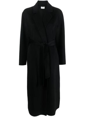 P.A.R.O.S.H. belted-waist cashmere midi coat - Black