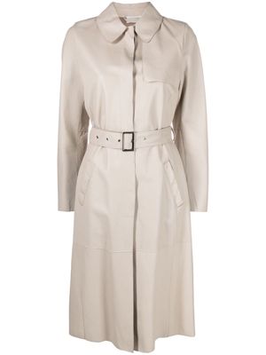 P.A.R.O.S.H. belted-waist single-breasted coat - Neutrals