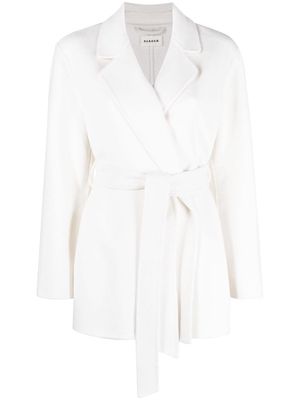 P.A.R.O.S.H. belted-waist wool coat - White