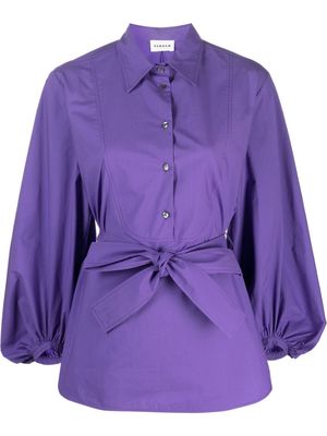 P.A.R.O.S.H. belted wide-sleeved blouse - Purple