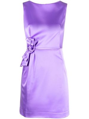 P.A.R.O.S.H. boat-neck satin dress - Purple