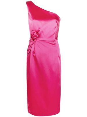 P.A.R.O.S.H. bow-detail one-shoulder dress - Pink