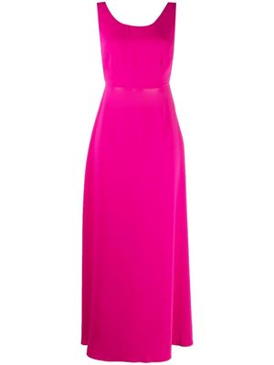 P.A.R.O.S.H. bow-fastening cut-out ankle-length dress - Pink