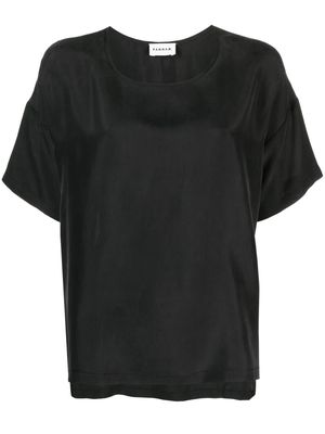 P.A.R.O.S.H. boxy silk T-shirt - Black