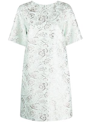 P.A.R.O.S.H. brocade-effect patterned-jacquard dress - Green