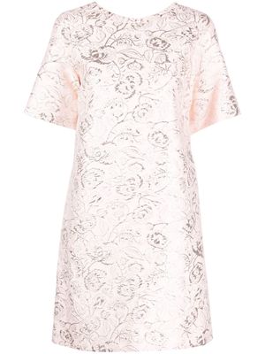 P.A.R.O.S.H. brocade-effect patterned-jacquard dress - Pink