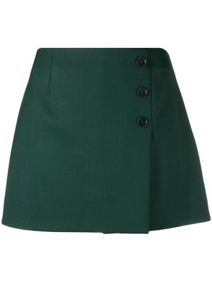 P.A.R.O.S.H. button-detail A-line mini skirt - Green