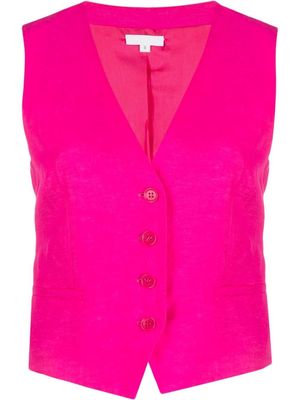 P.A.R.O.S.H. button-front V-neck waistcoat - Pink