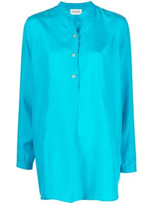 P.A.R.O.S.H. buttoned long-sleeve silk shirt - Blue