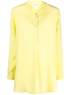P.A.R.O.S.H. buttoned long-sleeve silk shirt - Yellow