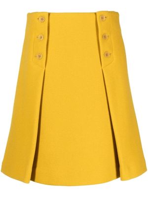P.A.R.O.S.H. buttoned-up A-line skirt - Yellow