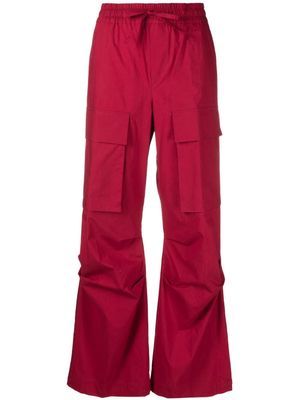 P.A.R.O.S.H. cargo-pockets pleat-detail trousers - Red