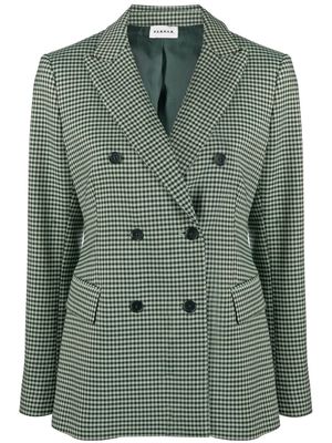 P.A.R.O.S.H. checked double-breasted blazer - Green