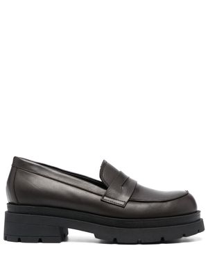 P.A.R.O.S.H. chunky leather loafers - Brown