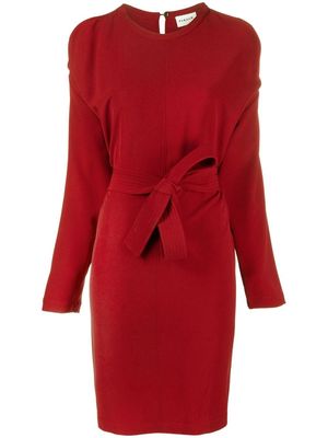 P.A.R.O.S.H. cold-shoulder tied-waist dress - Red