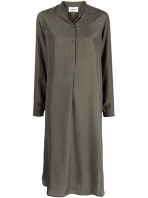 P.A.R.O.S.H. collarless midi shirt dress - Green