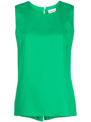 P.A.R.O.S.H. collarless sleeveless blouse - Green