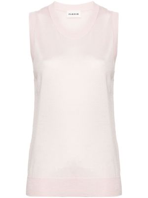 P.A.R.O.S.H. crew-neck fine-knit tank top - Pink