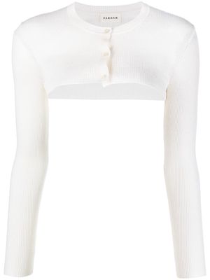 P.A.R.O.S.H. cropped knitted cardigan - White