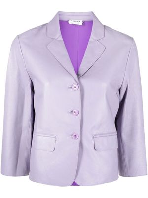 P.A.R.O.S.H. cropped lambskin blazer - Purple